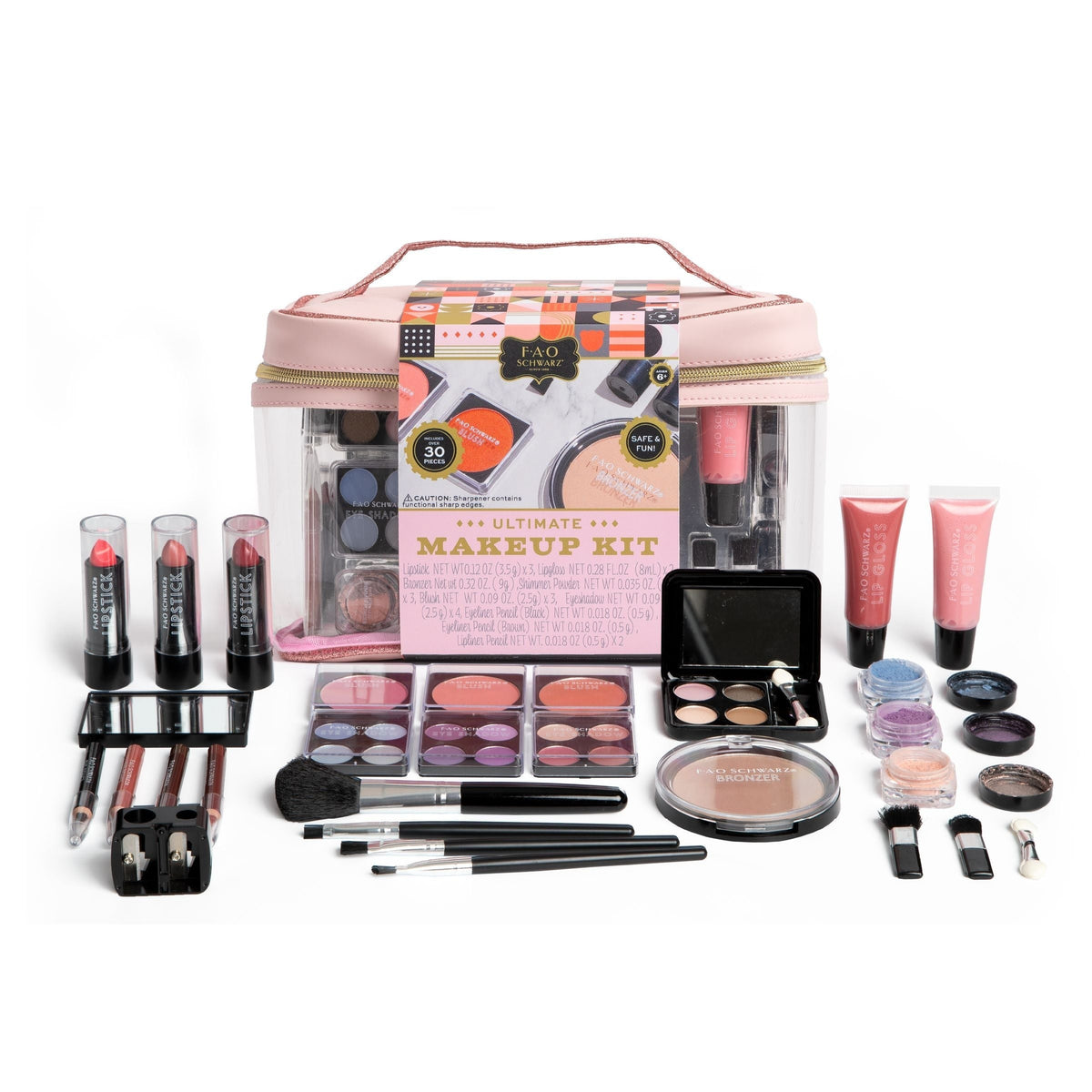 Girls Ultimate Makeup Artist Set, 30 Piece, Pastel Pink R8E8 - product image 1