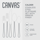 Beaded Edge Flatware Set, Serves 12, 60-pc X2R7 - product image 1