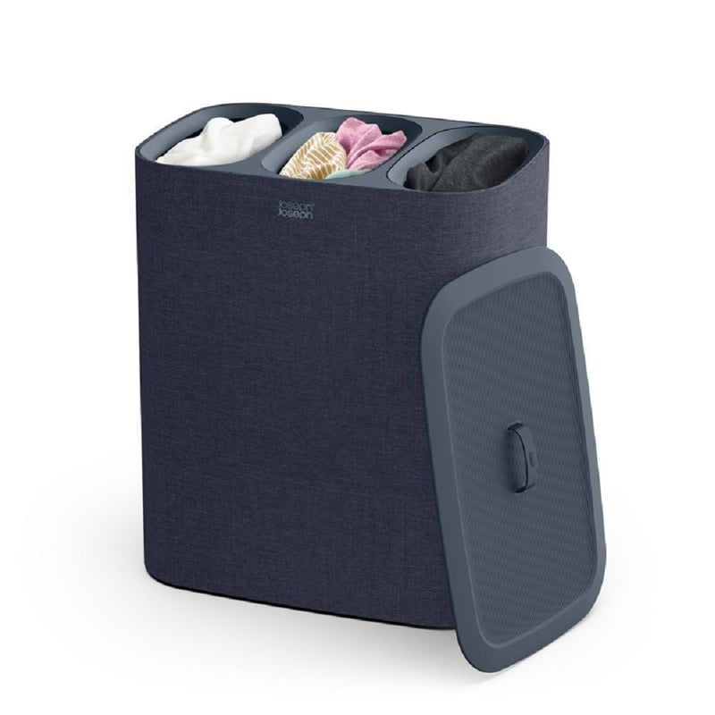 & Tota Trio Laundry Hamper Separation Basket, Black, 90-L P8K9