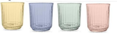Panello Mixed Colour Rocks Glass Set, 4-pk L4I0
