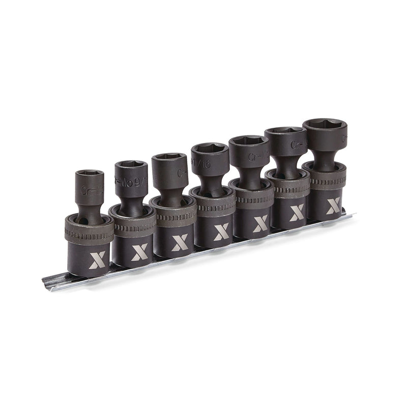 1/2-in Drive Swivel Impact Socket Set, 7-pc, SAE, Cr-Mo P4X8