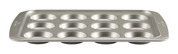Professional Muffin Top Pan, Silver, 12-Cup H7K6